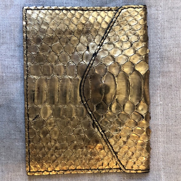 Zagliani gold python coin/card purse - Picture 3 of 7